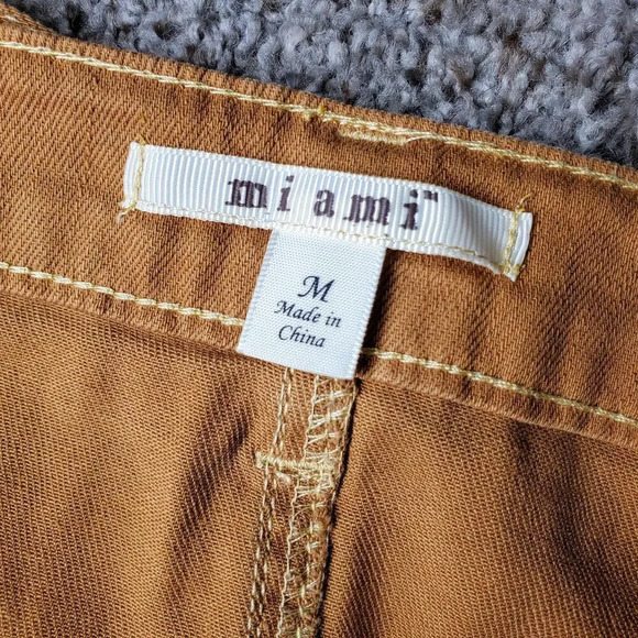 Francesca's Miami Brand Tan Belted Cargo Mini Skirt Size Medium - Picture 2 of 11